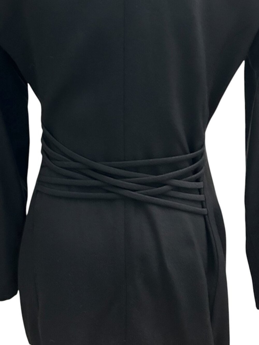 Lois Snyder Dani Max Size 8 Vintage Black Embellished Double Breasted Blazer NWT - Picture 4 of 12